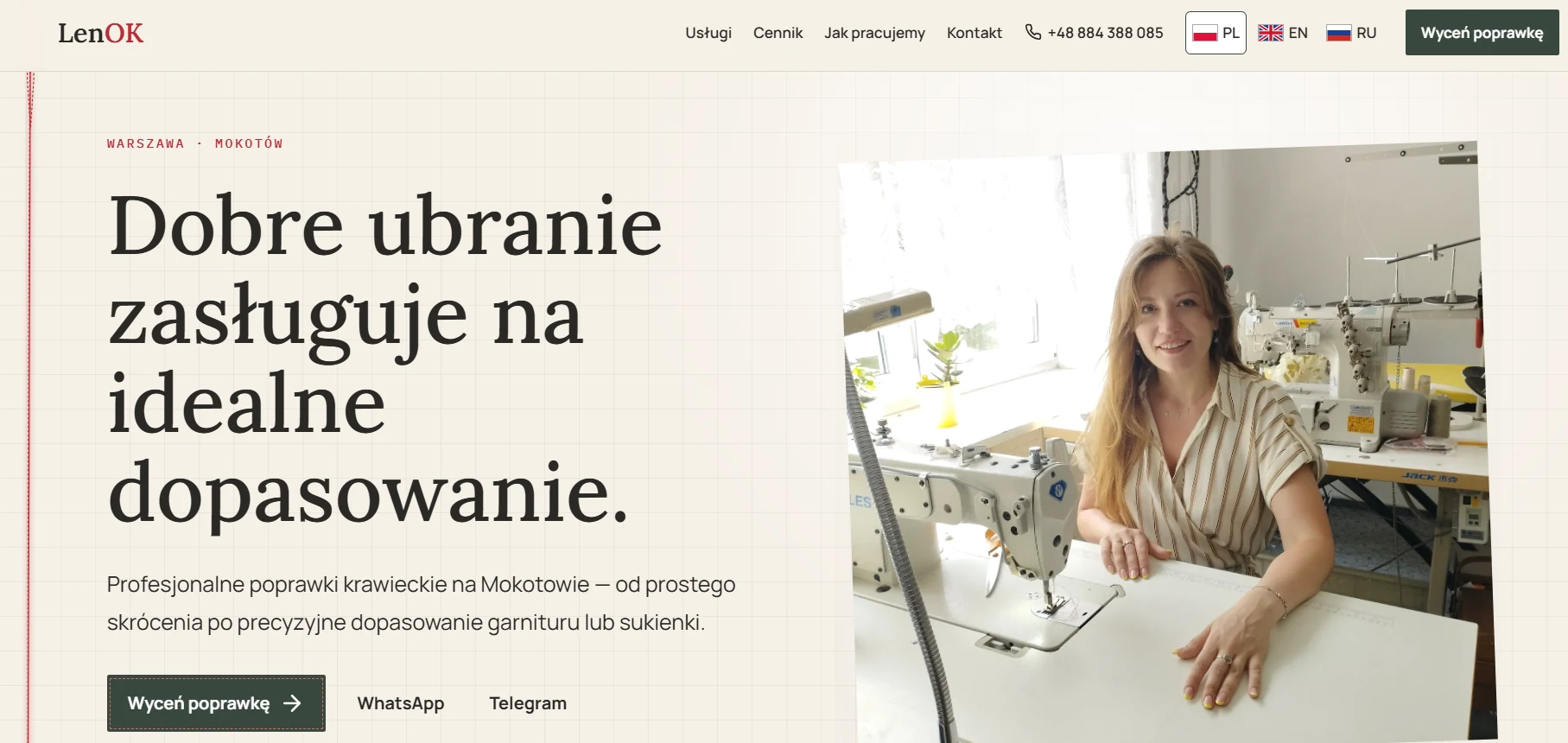 Strona główna atelier LenOK Poprawki Krawieckie